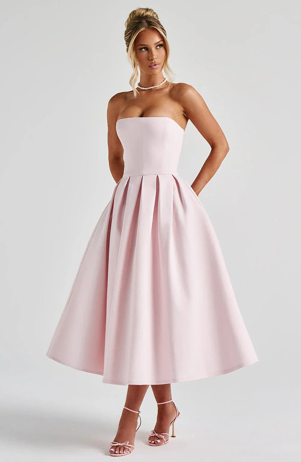 EDITH MIDI DRESS - PINK