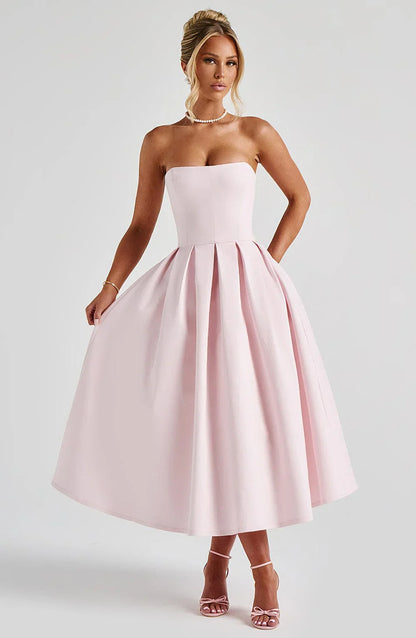 EDITH MIDI DRESS - PINK
