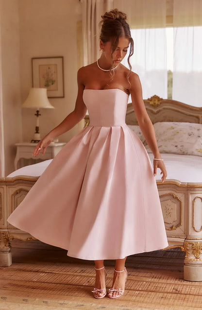 EDITH MIDI DRESS - PINK