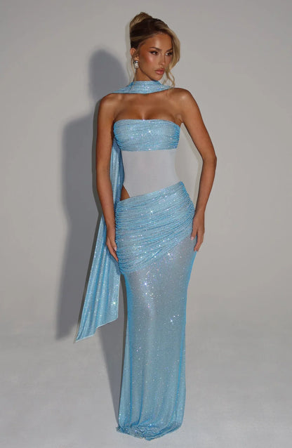 KAILANI MAXI DRESS - AQUA