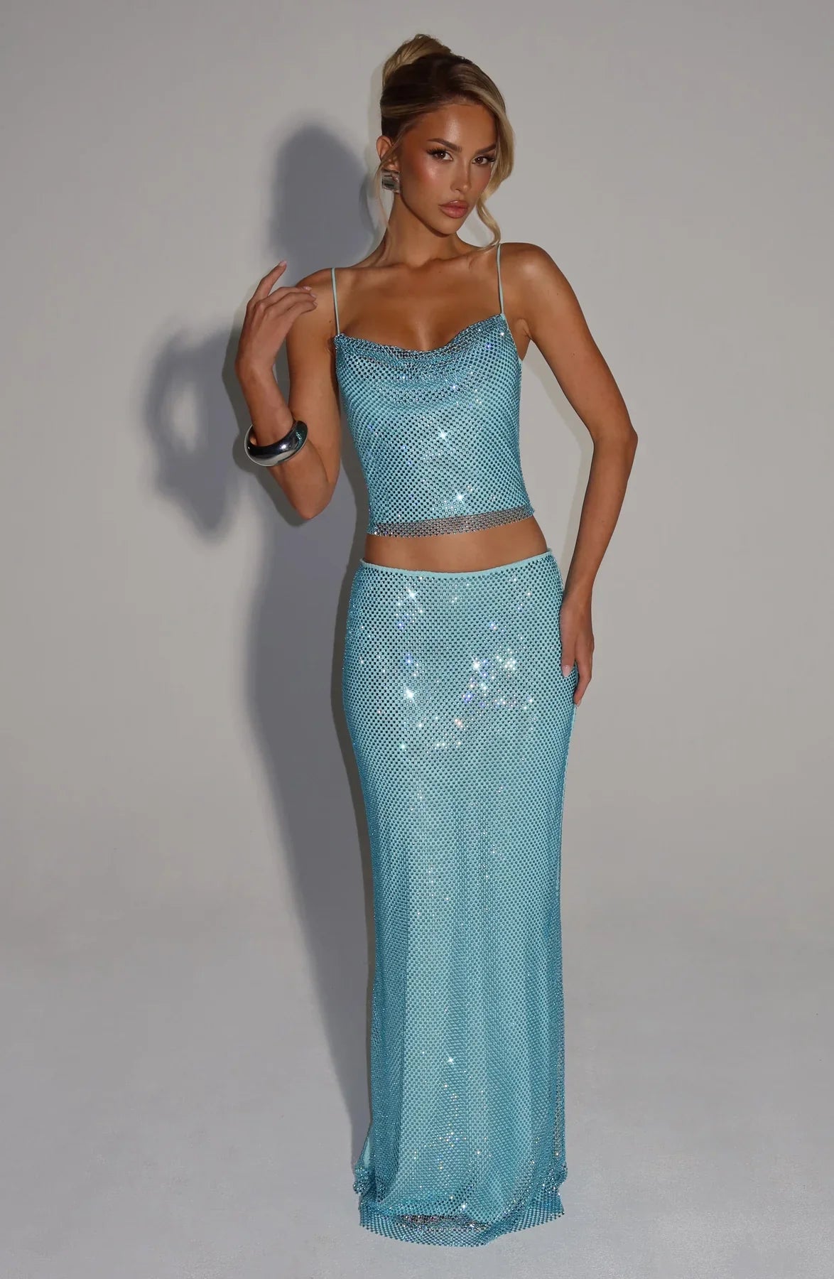 NORA TOP - AQUA