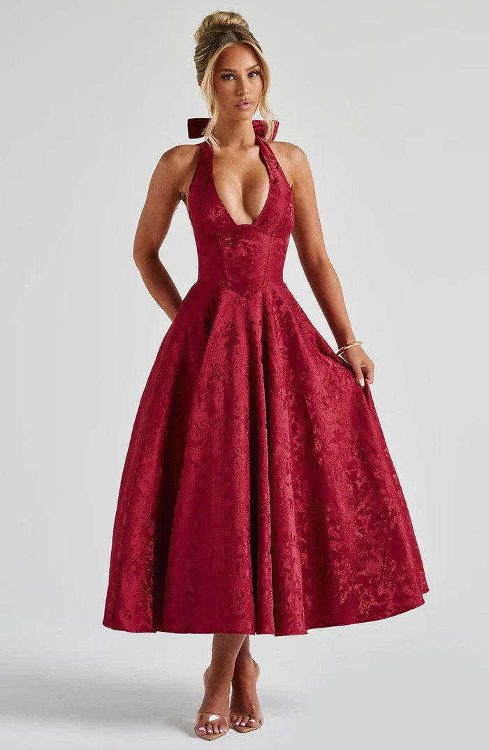 EFFIE MIDI DRESS - RED