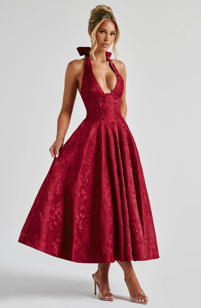 EFFIE MIDI DRESS - RED