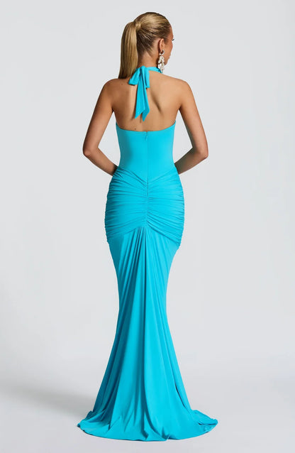 ROSETTA MAXI DRESS - AQUA