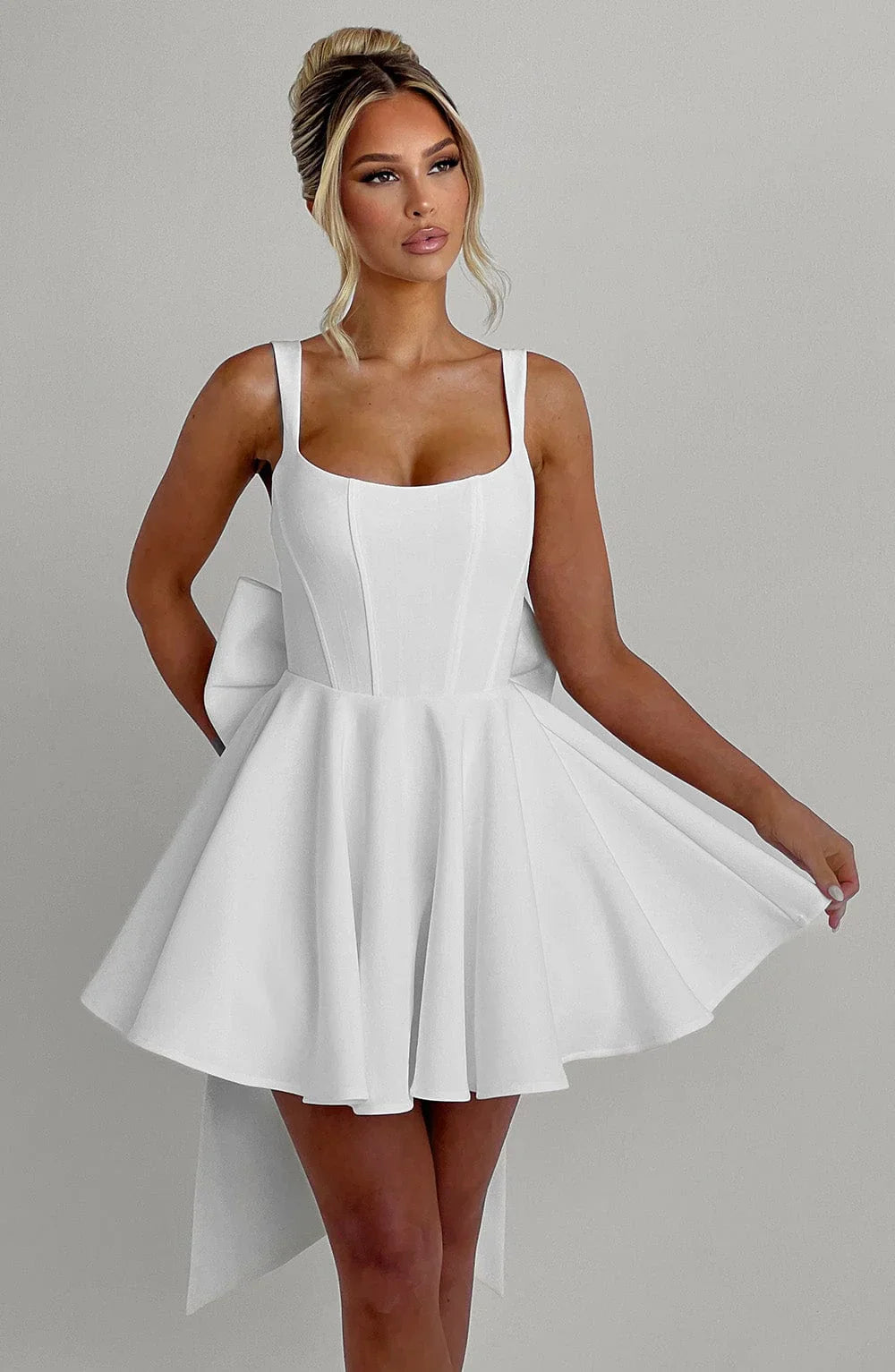 RUE MINI DRESS - WHITE