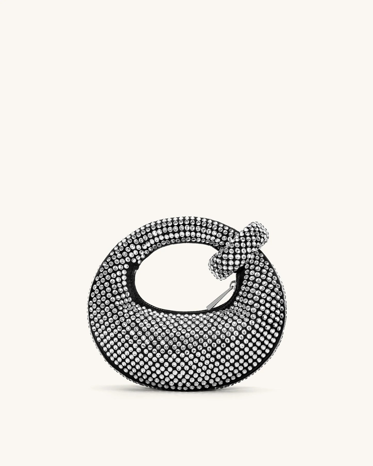 CRYSTAL MINI TOP HANDLE BAG - SILVER