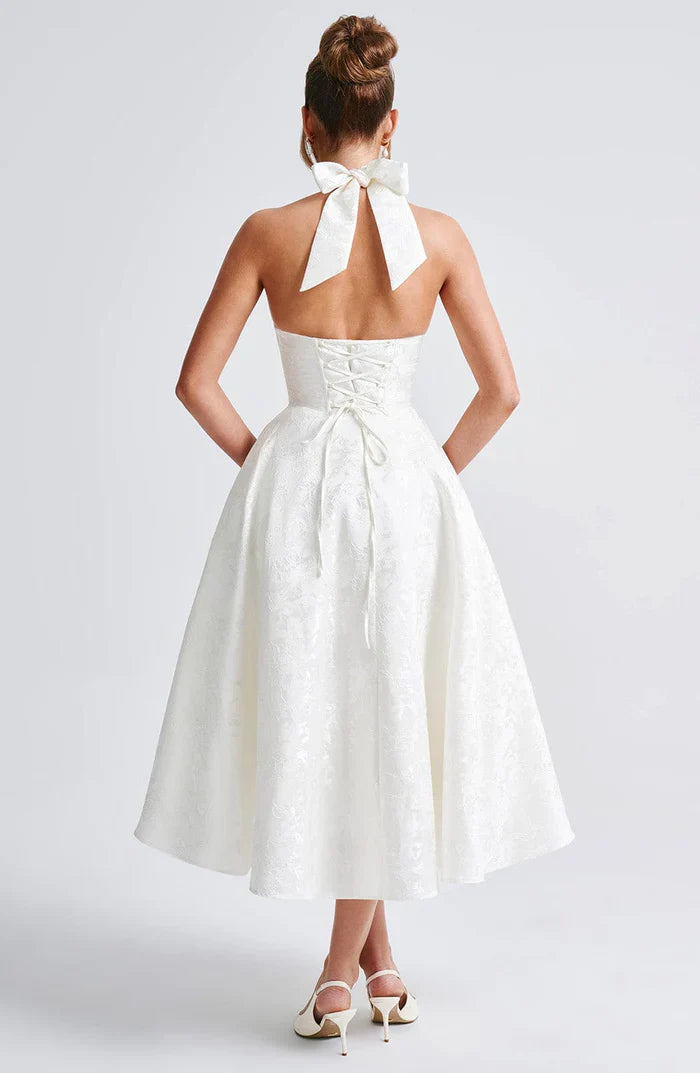 EFFIE MIDI DRESS - WHITE