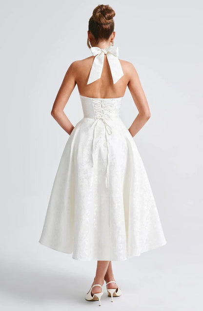 EFFIE MIDI DRESS - WHITE