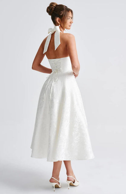 EFFIE MIDI DRESS - WHITE