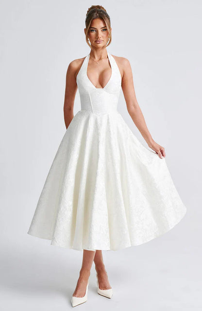 EFFIE MIDI DRESS - WHITE