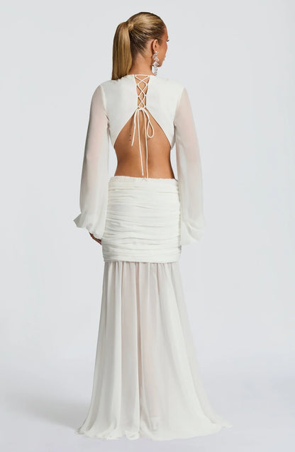 ANDRINA MAXI DRESS - WHITE