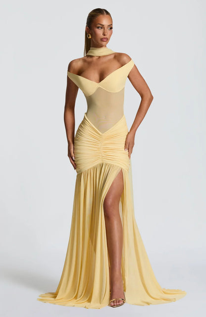 ALAIA MAXI DRESS - YELLOW
