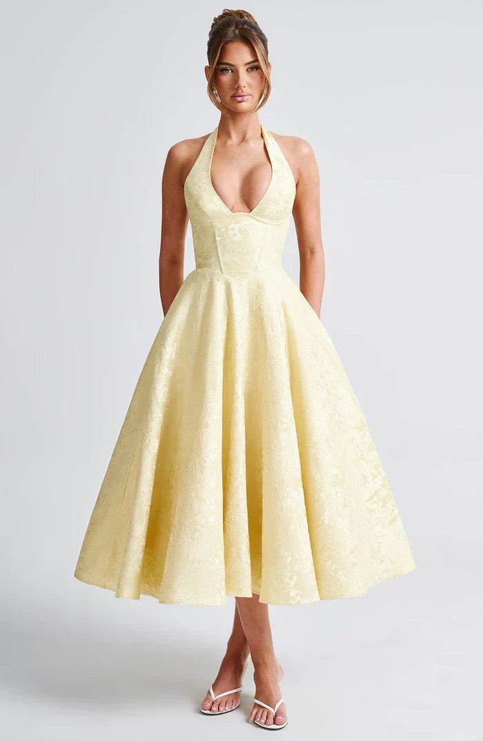 EFFIE MIDI DRESS - YELLOW
