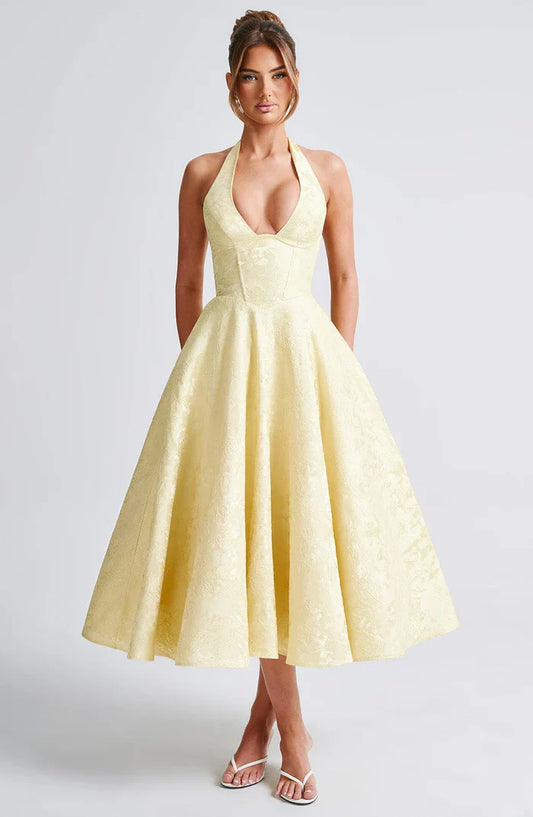 EFFIE MIDI DRESS - YELLOW