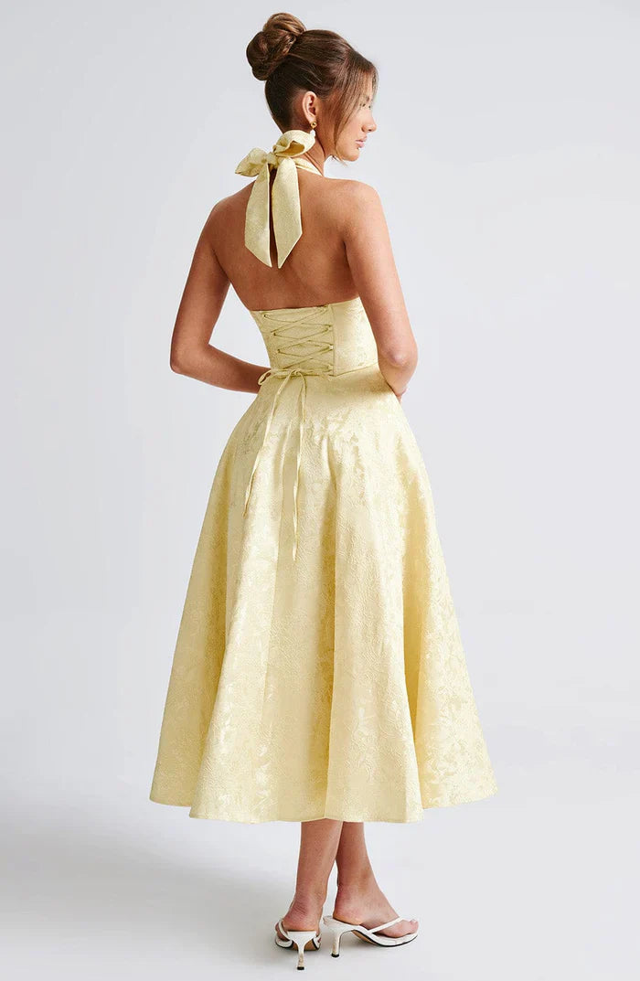 EFFIE MIDI DRESS - YELLOW