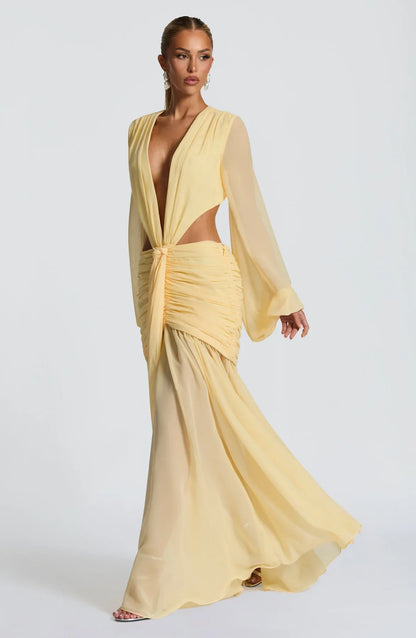 ANDRINA MAXI DRESS - YELLOW