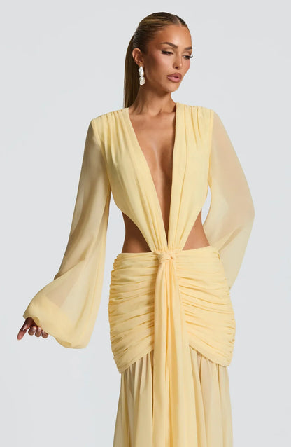 ANDRINA MAXI DRESS - YELLOW