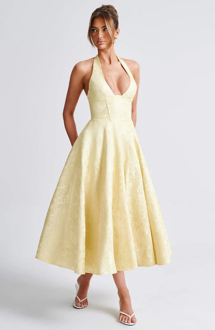 EFFIE MIDI DRESS - YELLOW