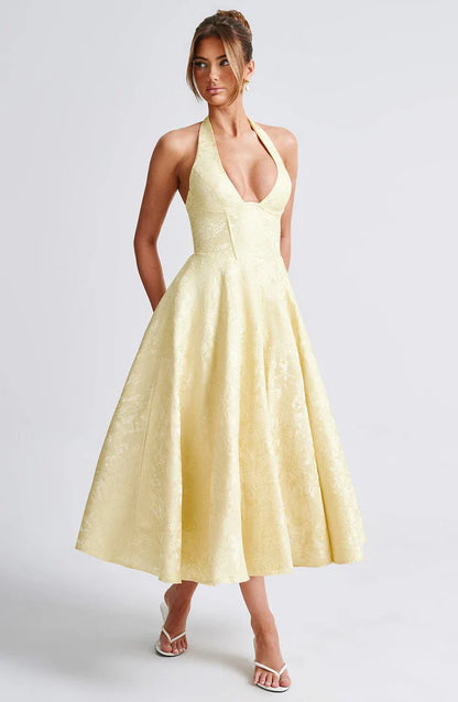 EFFIE MIDI DRESS - YELLOW