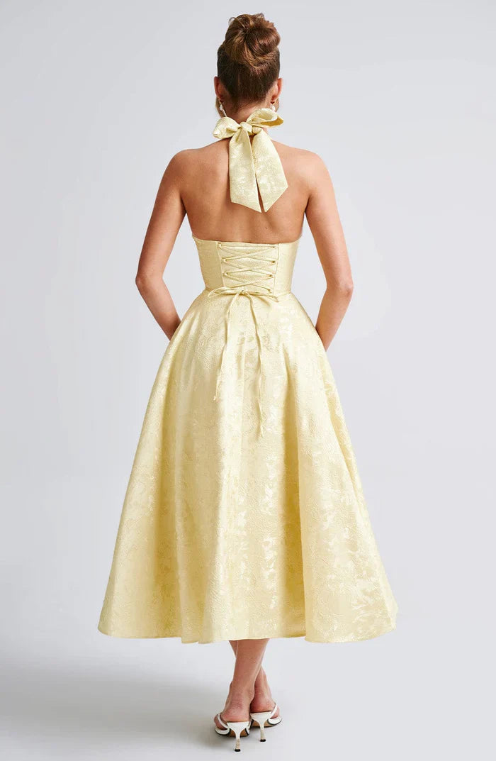 EFFIE MIDI DRESS - YELLOW