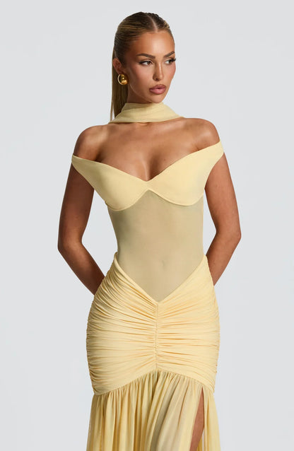 ALAIA MAXI DRESS - YELLOW