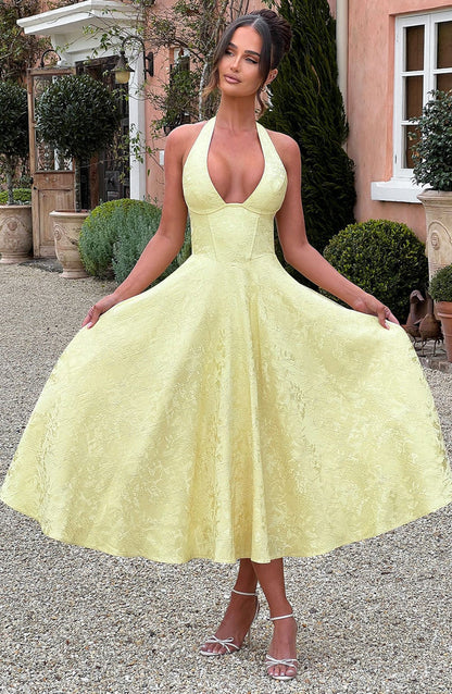 EFFIE MIDI DRESS - YELLOW